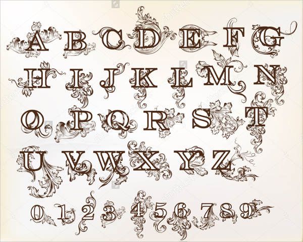 Decorative Calligraphy Alphabet
