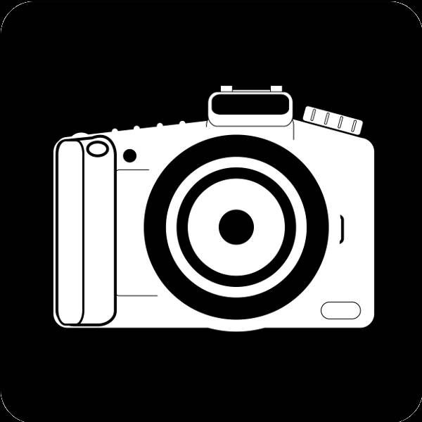 Camera Black and White Clip Art