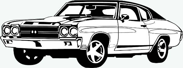 Car Black and White Clipart