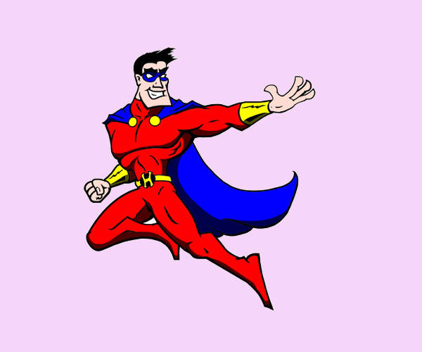 Cartoon Superhero Clip Art