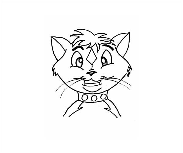 9 Cat  Coloring  Pages  JPG Ai Illustrator Download