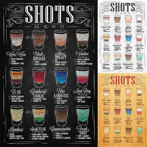 Chalkboard Drink Menu Design