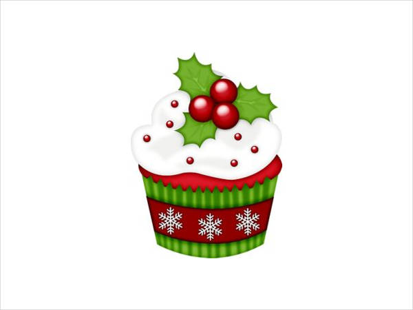 Christmas Cupcake Clipart