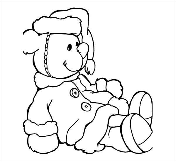FREE 9+ Teddy Bear Coloring Pages in AI