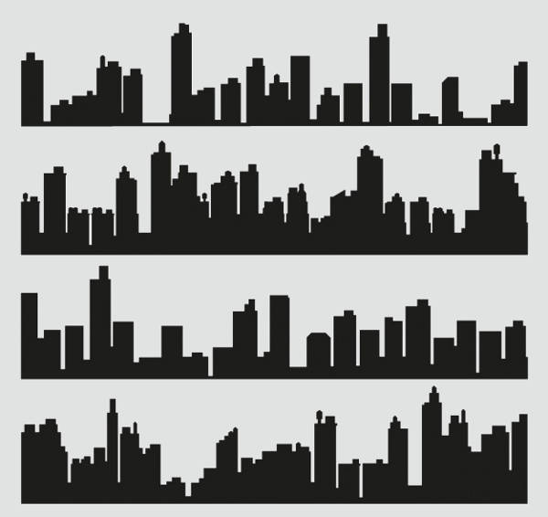 FREE 8+ City Silhouettes in Vector EPS | AI