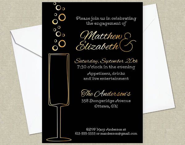 Cocktail Wedding Reception Invitation