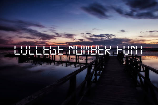 College Number Font