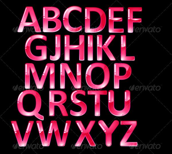 Colored Bubble Letter Alphabet