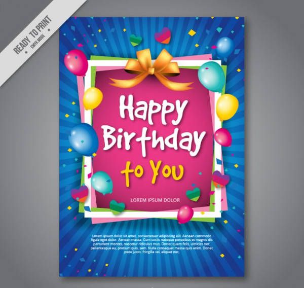 Colorful Birthday Card Idea