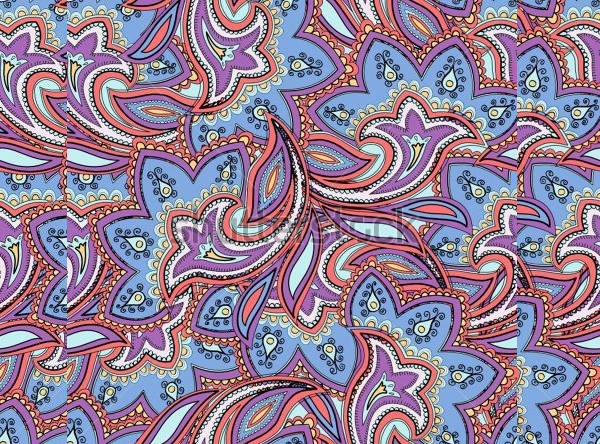 Colorful Seamless Paisley Pattern