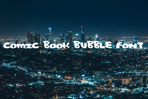Comic Book Bubble Font
