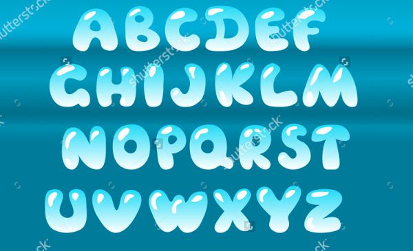 Cool Bubble Letter Alphabet