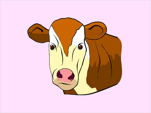 Cow Face Clip Art
