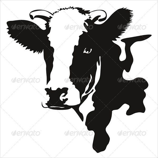 Cow Head Silhouette