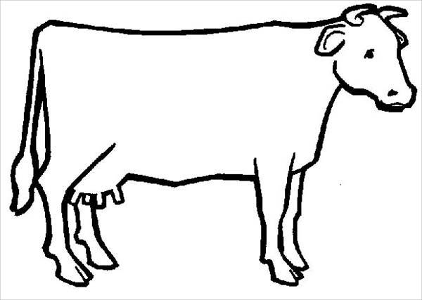 Cow Outline Clip Art