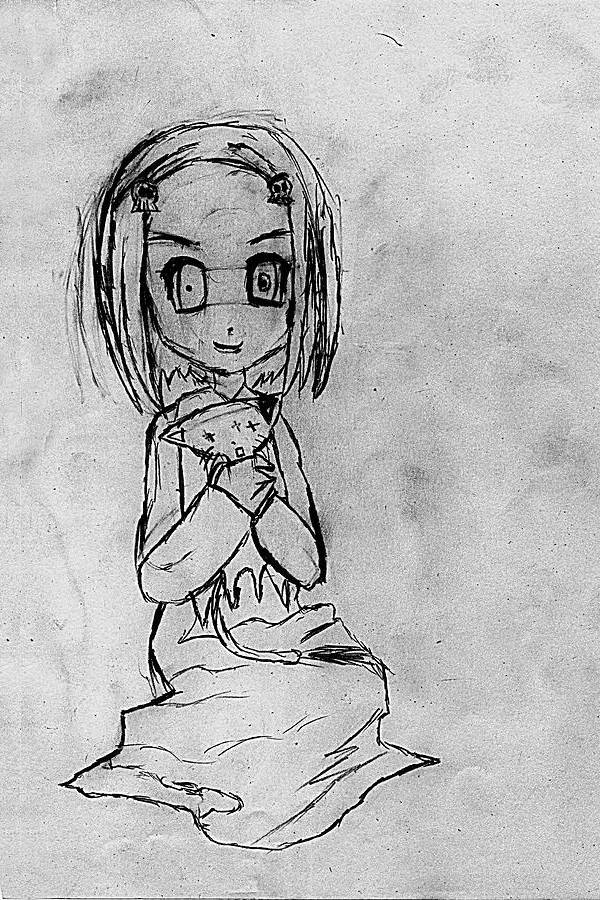 Creepy Girl Drawing