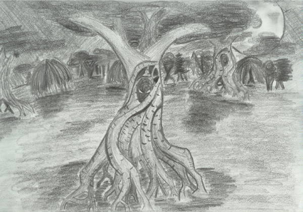 Creepy Tree Drawing