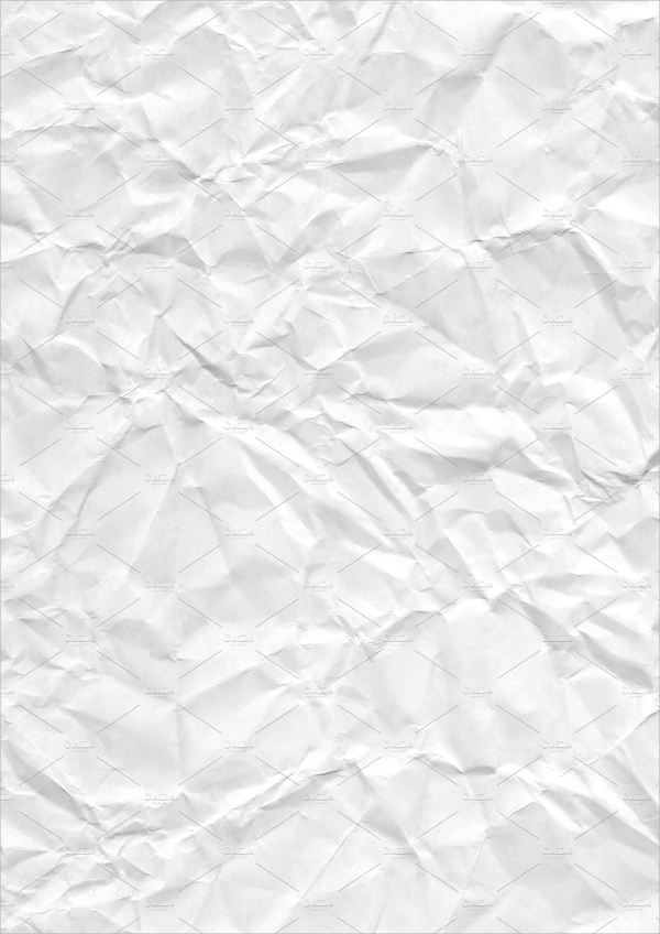 Crumpled White Paper Texture