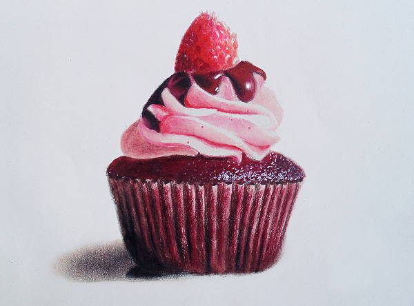 Cupcake Realistic Drawing