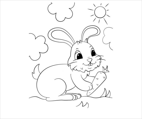 Cute Bunny Coloring page