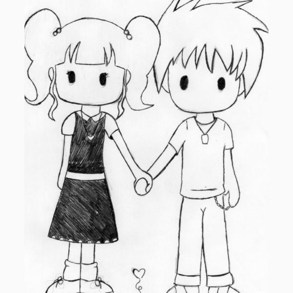 Cute Couple Sketch - Desi Painters-saigonsouth.com.vn