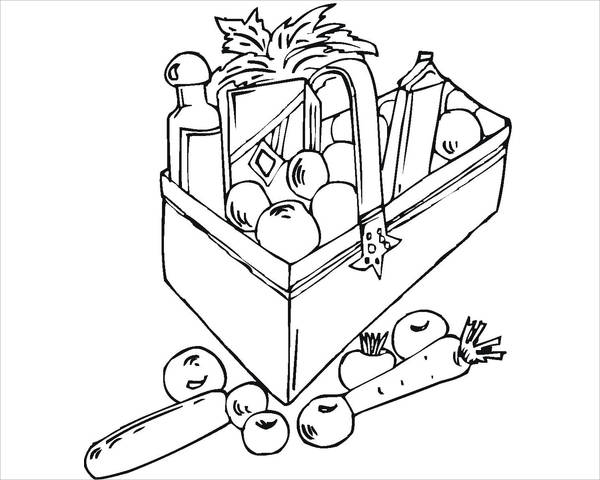 Cute Food Coloring Page