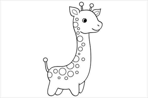 Free 7 Giraffe Coloring Pages In Ai
