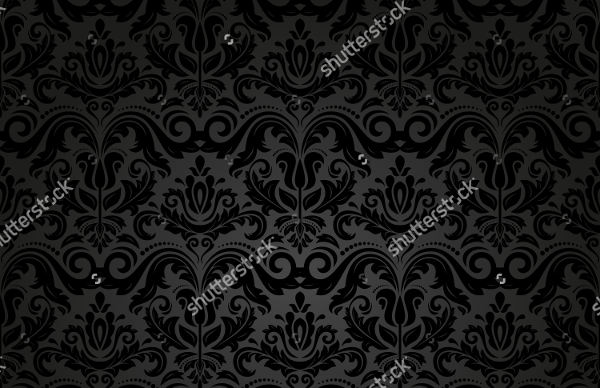 Damask Black Pattern