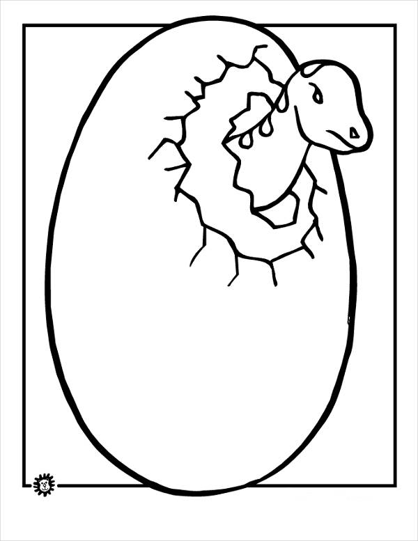 Dinosaur Eggs Coloring Page