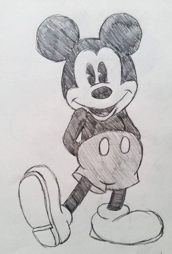 Disney Mickey Mouse Sketch Drawing