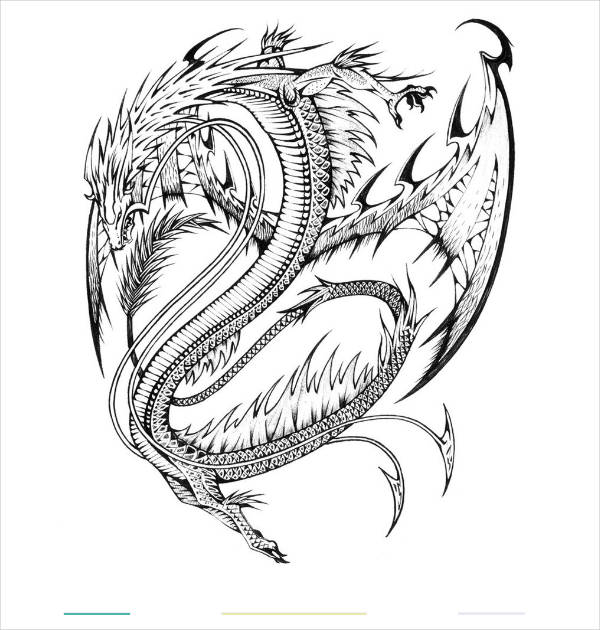 Dragon Coloring Page for Adults