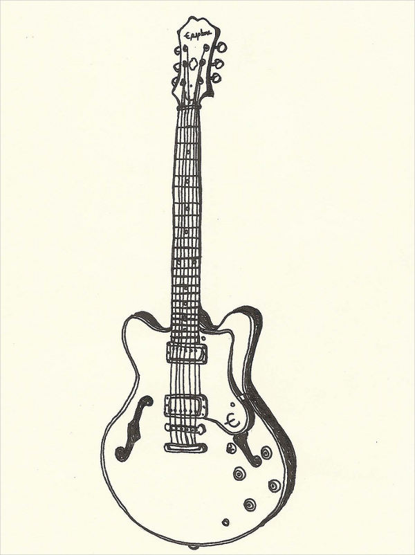 FREE 8+ Guitar Drawings in AI