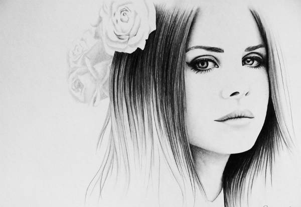 Drawing A Portrait Of A Beautiful Girl Background Picture To Sketch  Background Image And Wallpaper for Free Download