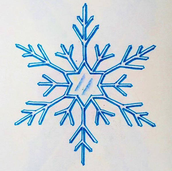 Easy Snowflake Drawing