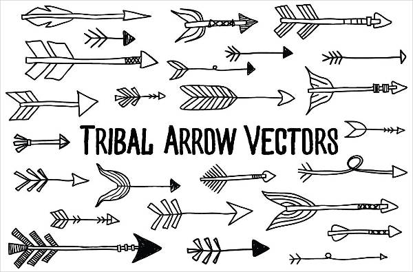 Editable Tribal Arrow Vectors