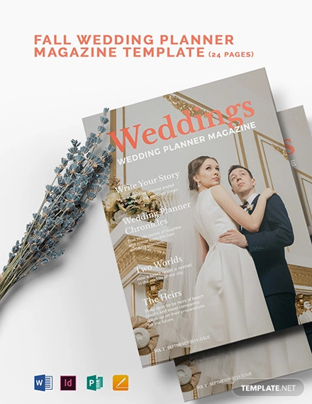 fall wedding planner magazine template