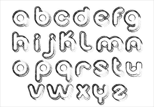 Fancy Bubble Letter Alphabet