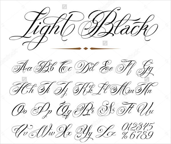 fancy cursive letters uppercase