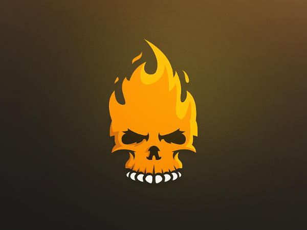 Fire Skull Logo Design