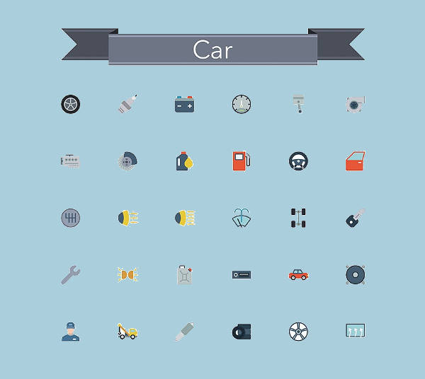 Flat Car Icons
