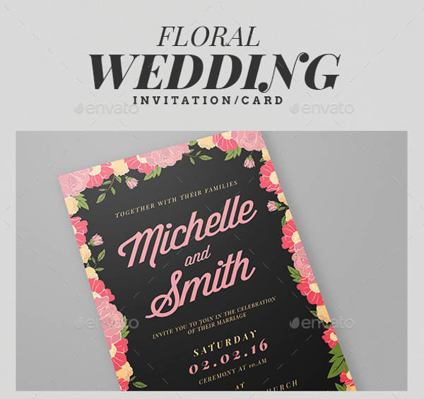 Floral Wedding Invitation