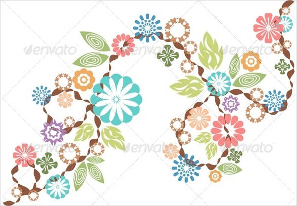 Flower with Leaf Vector