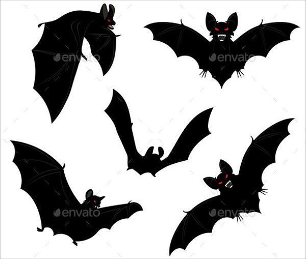 Flying Bat Silhouette