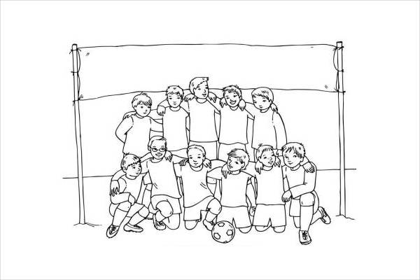 Football Team Coloring Page