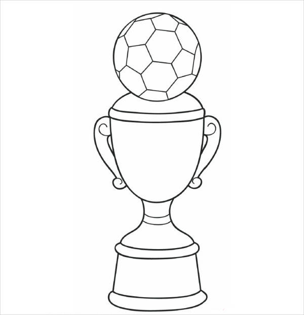 Football Trophy Coloring Page