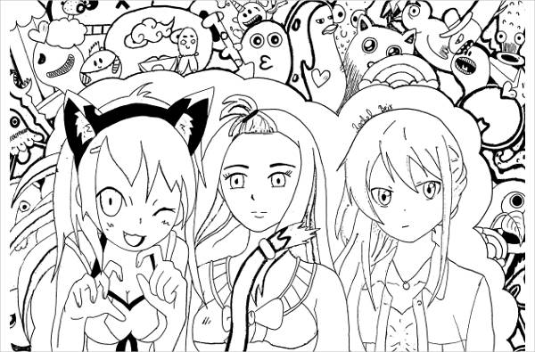 700 Free Coloring Pages Of Anime  Best Free