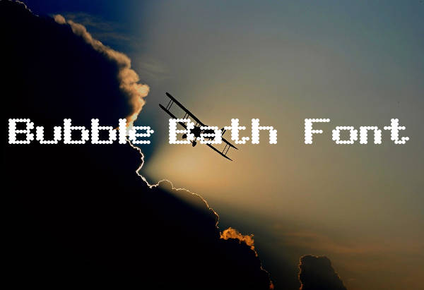 Free Bubble Bath Letters Font