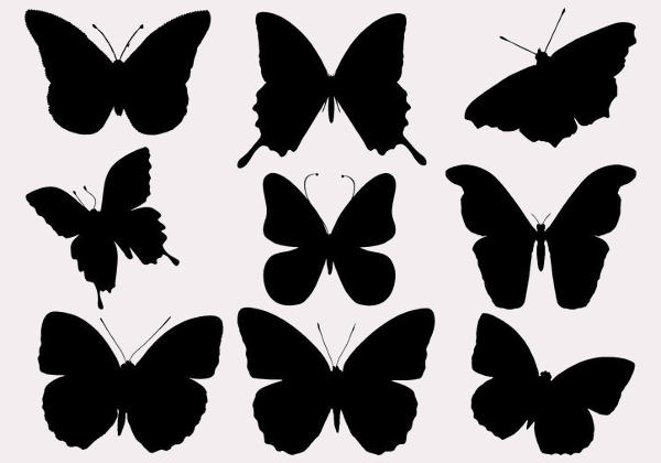Free Butterfly Silhouette