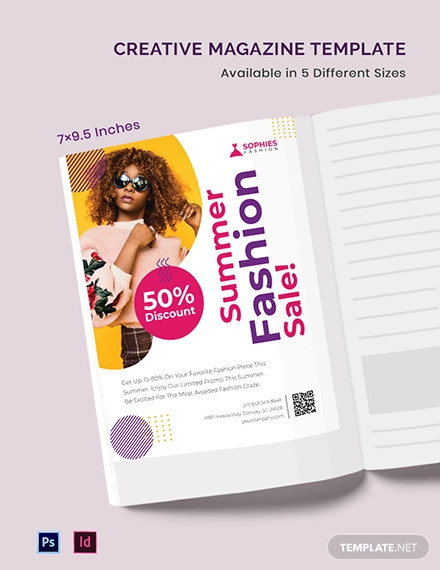 free creative magazine ad template