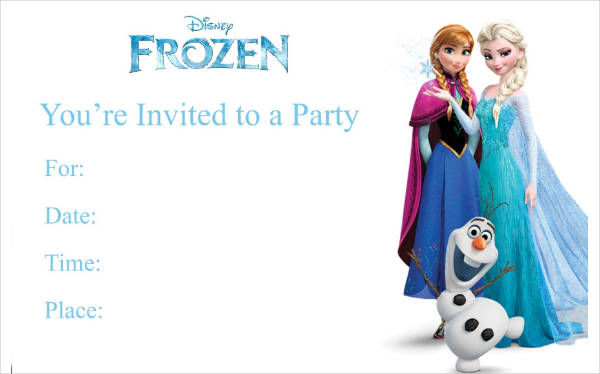 Free Frozen Invitation Printable